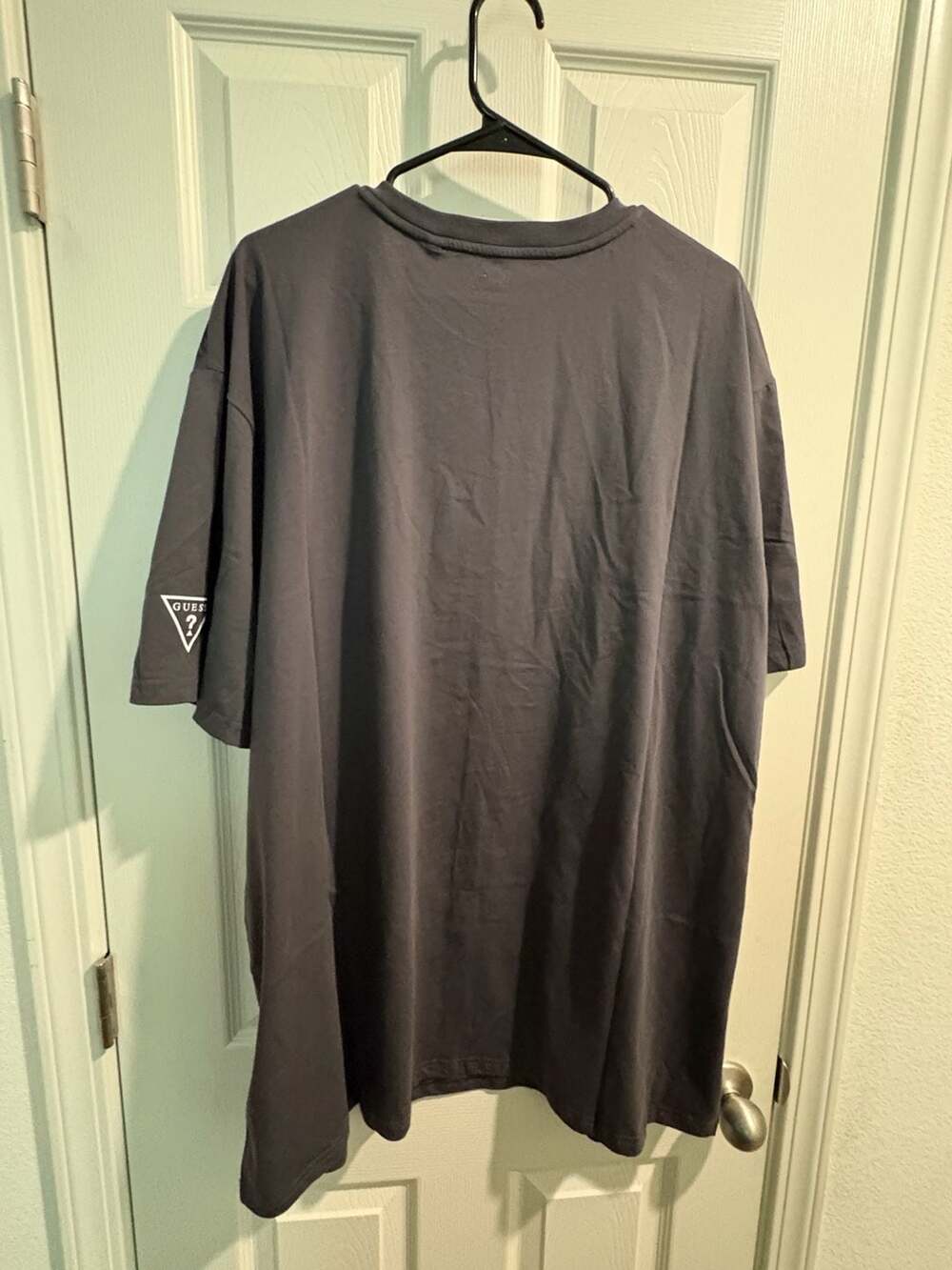 Guess Los Angeles BT PENN NT Logo Tee in Black with Red Paint Brush Graphic - Picture 3 of 6